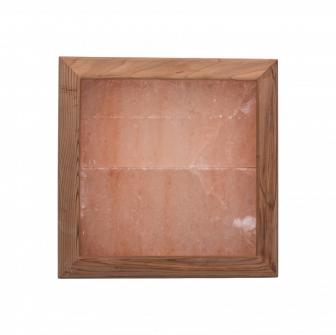 Himalayan salt light without lightning, cedar wood