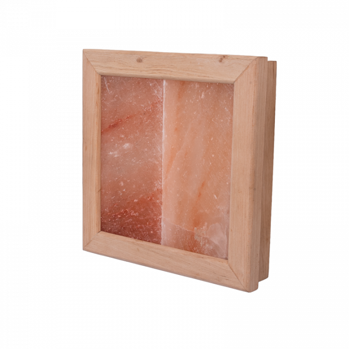 Himalayan salt light LED, black alder wood