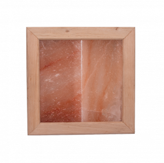 Himalayan salt light without lightning, black alder wood