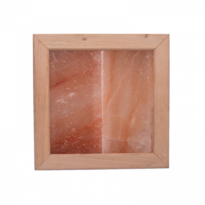 Himalayan salt light without lightning, black alder wood