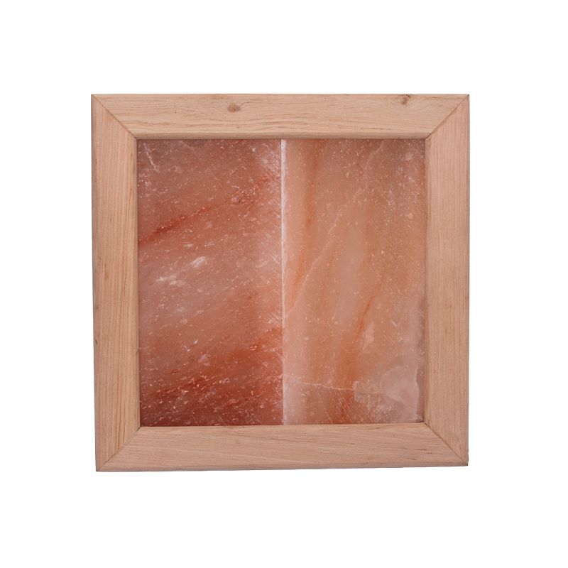 Himalayan salt light without lightning, black alder wood
