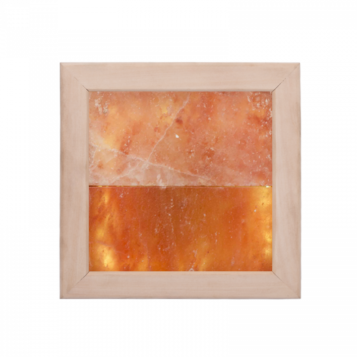 Himalayan salt light LED, linden wood