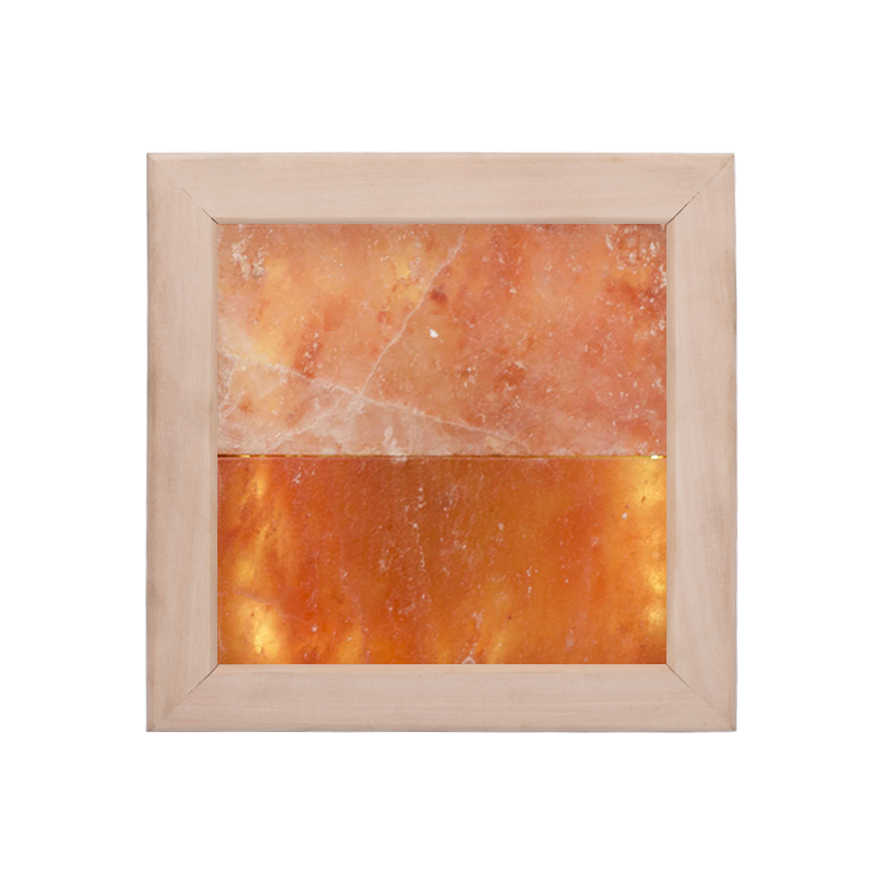 Himalayan salt light LED, linden wood