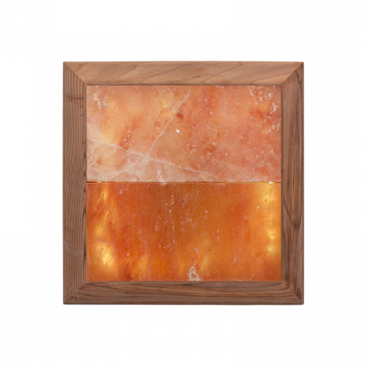 Himalayan salt light LED, cedar wood