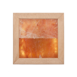 Himalayan salt light LED, abachi wood 