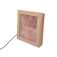 Himalayan salt light LED, abachi wood