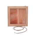 Himalayan salt light LED, black alder wood - 1