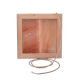 Himalayan salt light LED, black alder wood