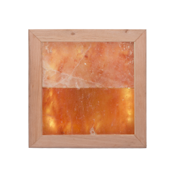 Himalayan salt light LED, black alder wood 