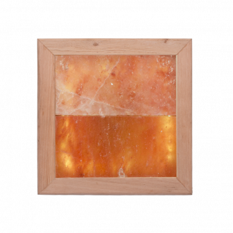 Himalayan salt light LED, black alder wood
