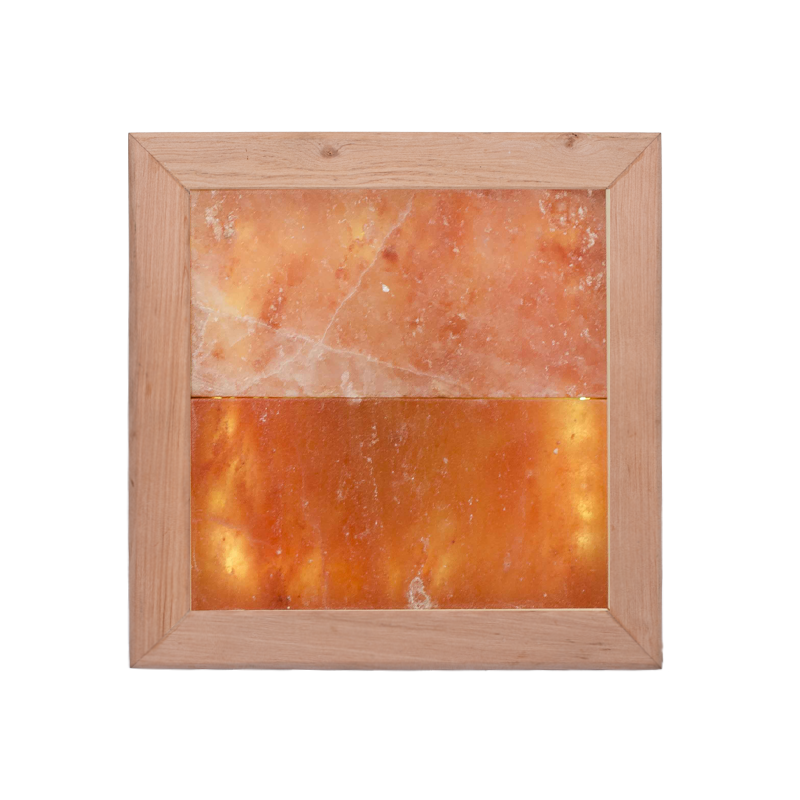 Himalayan salt light LED, black alder wood