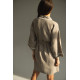 Pure linen eco friendly natural bath/night robe, short