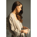 Pure linen eco friendly natural bath/night robe, short - 5