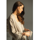 Pure linen eco friendly natural bath/night robe, short