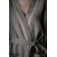 Pure linen eco friendly natural bath/night robe, short