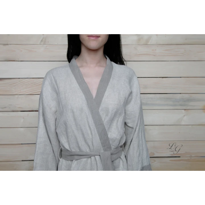 Handmade linen robe - kimono