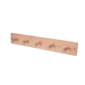 Alder wooden hanger with 5 hooks - 0