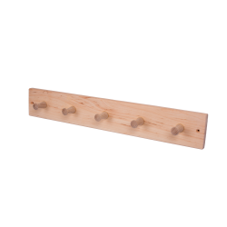 Alder wooden hanger with 5 hooks 