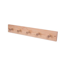 Alder wooden hanger with 5 hooks 