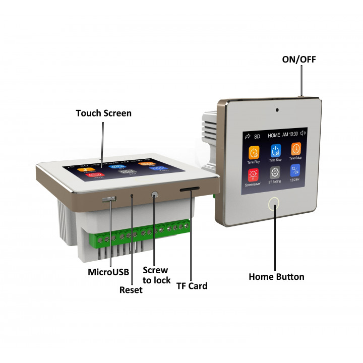 Touch Screen BT wall mount amplifier HELMER L60