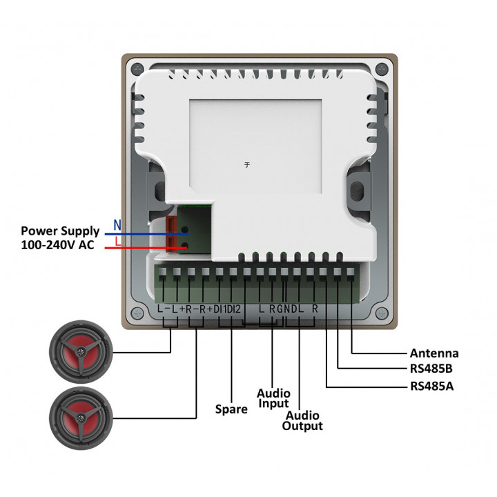 Touch Screen BT wall mount amplifier HELMER L60