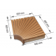 Corner module for modular sauna benches, 600x600 mm, Alder