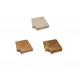 Corner module for modular sauna benches, 600x600, Heat-treated aspen