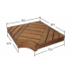 Corner module for modular sauna benches, pine 654x654 mm
