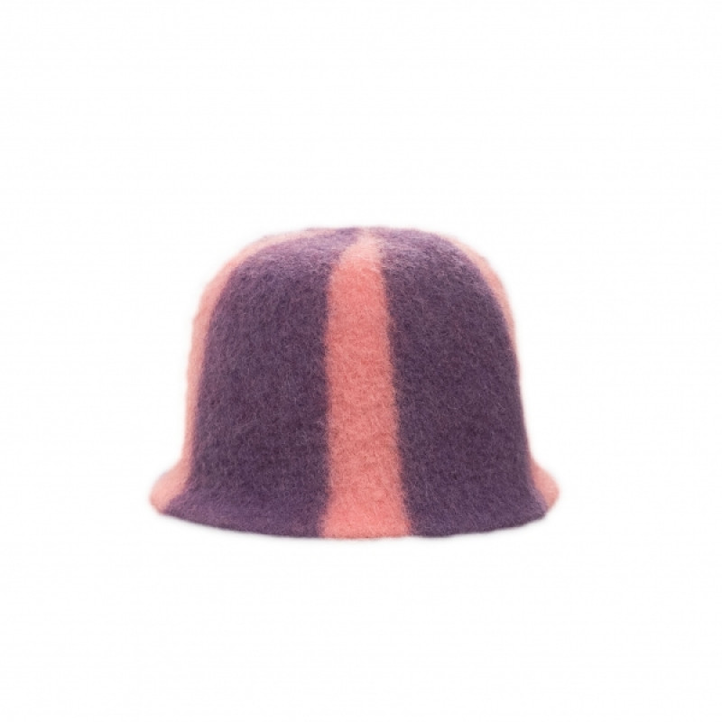 Sauna hat - Striped, purple, pink