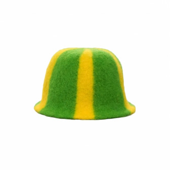 Sauna hat - Striped, green, yellow