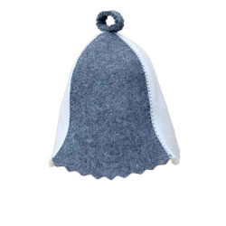 Sauna hat - white, gray  Sauna hat - white, gray