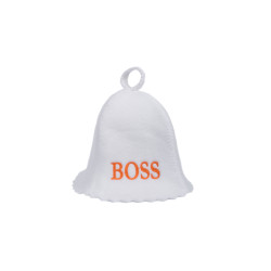 Sauna hat - BOSS, white  Sauna hat - BOSS, white