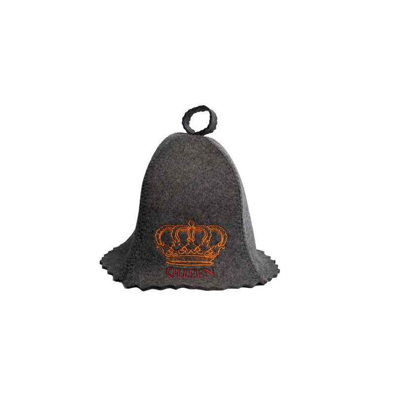 Sauna hat - QUEEN, gray
