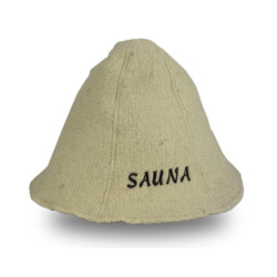 Sauna hat - SAUNA, white, woolen  Sauna hat - SAUNA, white, woolen