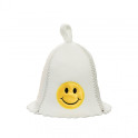 Sauna hat - smile, white - 0