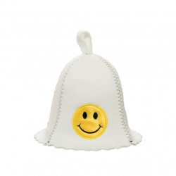 Sauna hat - smile, white  Sauna hat - smile, white