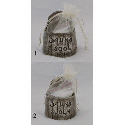 Ceramic salt container for sauna - dark 120  Ceramic salt container for sauna - dark 120