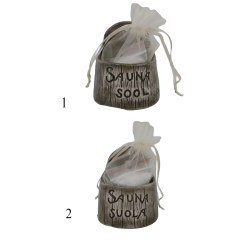 Ceramic salt container for sauna - dark 120 ml 