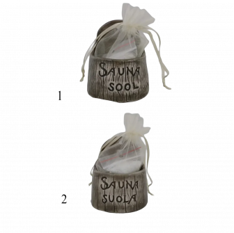 Ceramic salt container for sauna - dark 120 ml
