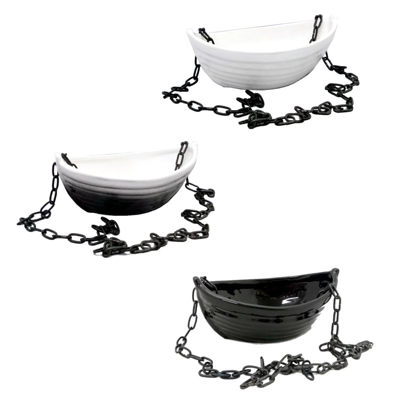 Ceramic container for scents - boat with chain