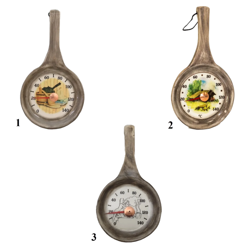 Ceramic sauna thermometer - pan