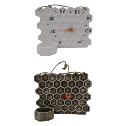 Ceramic sauna thermometer - honeycomb  Ceramic sauna thermometer - honeycomb
