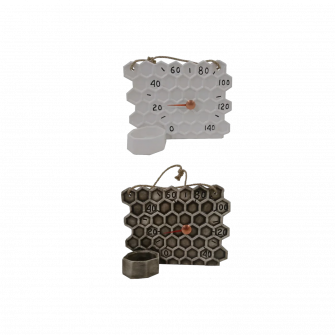 Ceramic sauna thermometer - honeycomb