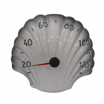 Ceramic sauna thermometer - seashell