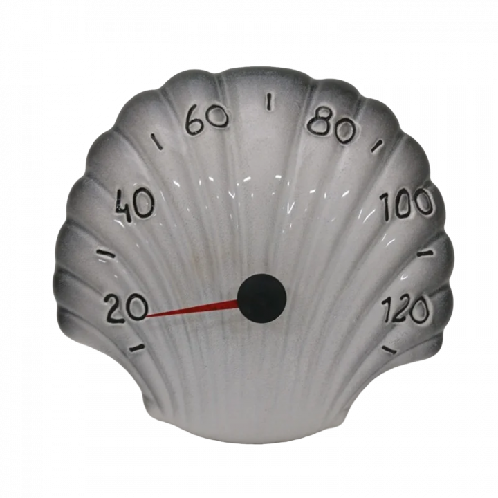 Ceramic sauna thermometer - seashell