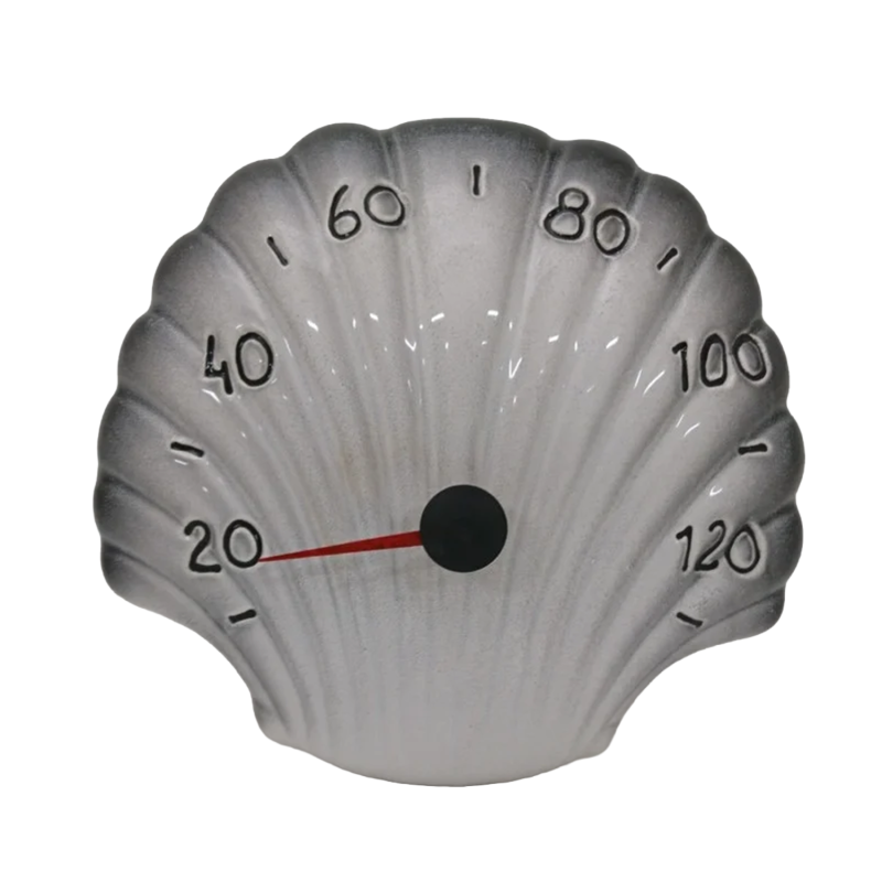 Ceramic sauna thermometer - seashell