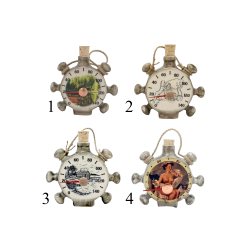 Ceramic sauna thermometer - ship's rudder 