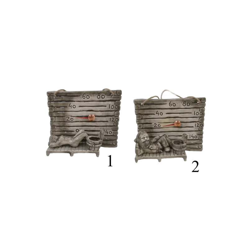 Ceramic sauna thermometer - a small barrel for scents