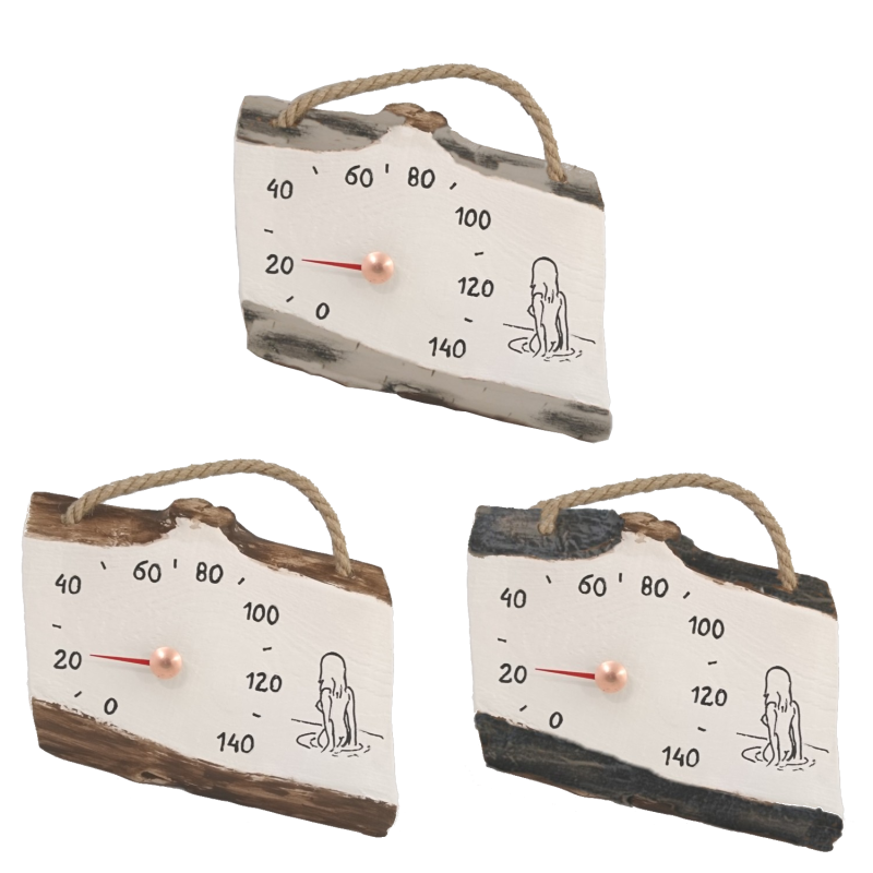 Ceramic sauna thermometer - girl in the water