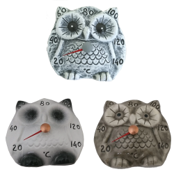 Ceramic sauna thermometer - owl  Ceramic sauna thermometer - owl